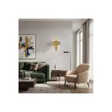 Elizim Home Lighting Taşlı Üçgen Ledli Gold Pilli Aplik