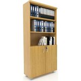 Elizza Büyük Boy Yarım Kapak Kitaplık Dosya Dolabı TEAK - 80X38X188