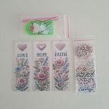Elka Hobi Elmas Taş Işleme Kitap Ayracı Seti Love Faith Hope