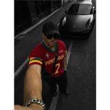 Elku Moda Erkek Oversize V Yaka Nakışlı Triko Tişört Geniş Kesim Örme Yazlık T-Shirt - Bordo - XL