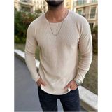 Elku Moda Kazak Oversize Örme Natural Pamuk Tüylenmeyen Kazak Salaş Tarz Triko Sweatshirt Dökümlü Model - Çok Renkli - Standart
