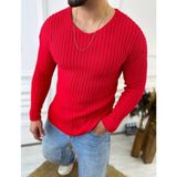 Elku Moda Kazak Oversize Triko Bol Kesim Salaş Kazak - Kırmızı