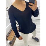 Elku Moda Kazak Oversize Triko Bol Kesim Salaş Kazak - Siyah
