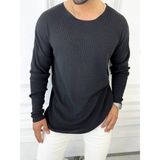 Elku Moda Oversize Örme Natural Pamuk Tüylenmeyen Kazak Salaş Tarz Triko - Siyah