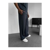 elkumoda Erkek Baggy Modal Pantolon Dökümlü Bol Kesim Lastikli Premium Casual Rahat Alt Giyim Alt