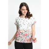 Ella 5010038 Taba Camelia Kadın Desenli Bluz
