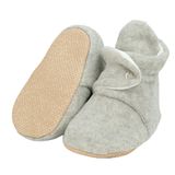 Ella Bonna Bebek Patiği Kaydırmaz Taban, Polar Bebek Panduf Organik Pamuk Astarlı, 6-12 Ay Pamuklu Yenidoğan Pandufu Ev Kreş Ayakkabı, Bebek Ayakkabısı, Bebek Peluş Ev Terliği Patik Basic Gri