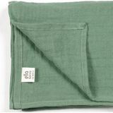 Ella Bonna Pamuklu Müslin Battaniye Puset Örtüsü Hediyelik Çok Amaçlı Örtü 80X90CM Renk Seçenekli - Yeşil - 80 x 90 cm