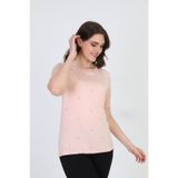 Ella Camelia 19E056 Taş Detaylı Pudra Kadın Bluz