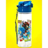 Ellaboni Erkek Çocuk Sonic Pipetli Matara 500 ml - Mavi - Kırmızı - 1 Adet
