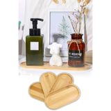 ellahomedekor 1 Adet Bambu Oval Sunum ve Servis Tepsisi Ahşap Tepsi Yağdanlık Altlığı 12X24 Cm.