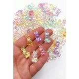 ella'nın çarşısı 20 Adet Tavşan Akrilik Boncuk .kolye, Bileklik Ve Hobi Malzemeleri. 2 Cm - En 1 Cm. Delik 3 Mm.