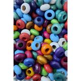 ella'nın çarşısı Renkli Ahşap Burger Boncuk ~ En 8mm , Çap 15mm ~ 50 Adet.