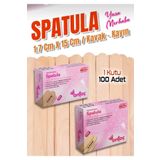 Ellanın Çarşısı Spatula Ahşap Dil Basacağı Dil Çubuğu Ağda Spatulası 100'lü - Non Steril Abeslang