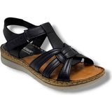 Ellanor S-050-26 Hakiki Deri Anatomik Taban Kadın Sandalet - Siyah