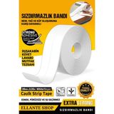 Ellante Banyo Küvet Mutfak Lavabo Su Sızdırmaz Bant Su Geçirmez Kenar Bandı Sızdırmazlık Tamir Beyaz 3.2m