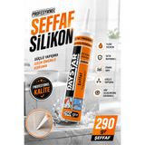 ellante Daystar Şeffaf Silikon Mastik 290 Gr Güçlü Yapışma Suya Dayanıklı Banyo Mutfak Cam PVC İç ve Dış Mek