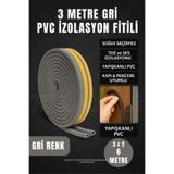 ellante Gri Kapı Ve Pencere Soğuk İzolasyon Bandı Fitili Kendinden Yapışkanlı Kauçuk Yalıtım Bant 3 Metre