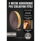 ellante Kahve Kapı Ve Pencere Soğuk İzolasyon Bandı Fitili Kendinden Yapışkanlı Kauçuk Yalıtım Bant 3 Metre