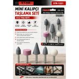 Ellante Mini Kalıpçı Taşlama Seti 5'li Taş Seti | Metal, Cam, Seramik ve Taş Için Hassas Taşlama | 6 mm Saplı Dremel Uyumlu