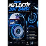 Ellante Neon Reflektif Jant Bandı 7 mm x 7 Metre Motosiklet Bisiklet Scooter Jant Şeridi Gece Parlayan Güçlü Yapışkan