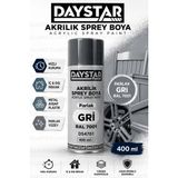 Ellante Parlak Gri Akrilik Sprey Boya Ral 7001 400 ml Hızlı Kuruyan Yüksek Kapatıcılı Metal Ahşap Plastik Boyası