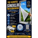 Ellante Premium Yapışkanlı Sineklik Seti 75X125 cm Tek Kanatlı Pencere Kapı Sinekliği Güçlü Yapışma Yıkanabilir Tekrar Kullanılabilir - 75 x 125 cm