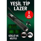 Ellante Yeni Pro Model - Pro x Yeşil Şarjlı Lazer Pointer Metal Kasa Green Laser Ultra Güçlü 5 Km
