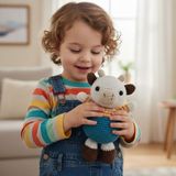 Ellayda Oyun ve Uyku Arkadaşı El Işi Amigurumi Peluş Oyuncak Inek - Mavi - Beyaz