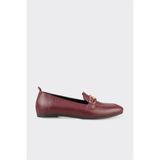 Elle Bordo Deri Kadın Günlük Ayakkabı