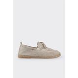 Elle Shoes Bej Deri Erkek Espadril