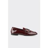 Elle Shoes Bordo Deri Kadın Günlük Ayakkabı