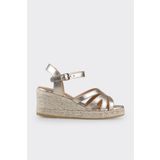 Elle Shoes Gold Deri Kadın Espadril