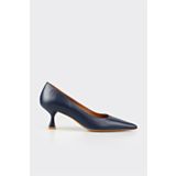 Elle Shoes Lacivert Deri Kadın Stiletto
