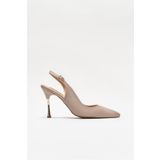 Elle Shoes Vizon Kadın Topuklu Ayakkabı