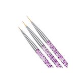 ELLEA NAIL 3'lü Art Tırnak Süsleme Fırça Seti