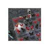 ELLEA NAIL 5d Kabartmalı Kırmızı Kelebek Tırnak Stıcker
