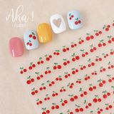 ELLEA NAIL Kırmızı Kiraz Tırnak Stıcker
