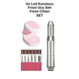 ELLEA NAIL Mini UV Led Lamba ve Metal Gövdeli Manikür Pedikür Törpü Freze Seti