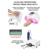 Ellea Nail Protez Tırnak Cihaz Seti Strong B135 Freze Cihazı & 3 Motorlu Tırnak Toz Toplama & Sun X26 UV 81 LED