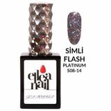 Ellea Nail Salon Boy 15 ml Uv LED Simli Kalıcı Oje Platinium Flash Scale 14