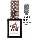 Ellea Nail Salon Boy 15 ml Uv LED Simli Kalıcı Oje Platinium Flash Scale 1