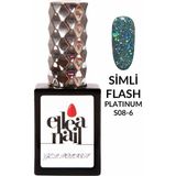 Ellea Nail Salon Boy 15 ml Uv LED Simli Kalıcı Oje Platinium Flash Scale 6