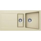 Elleci - Lavello 2 Gözlü Sol Damlalıklı 100X50 Krem Eviye Outlet - LC102P-