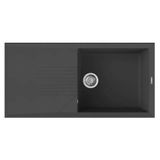 Elleci - Tekno 480 Vitrotek 3g 100X50 Sol Damlalıklı Eviye Antrasit Outlet - LGT48059-