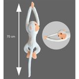 Elleri Yapışan Oyun Ve Uyku Arkadaşı 70 Cm Peluş Maymun Oyuncak - Hediyelik - Aksesuar Ve Süs - Oyun Ve Uyku Arkadaşı 001 beyaz