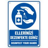 ELLERİNİZİ DEZENFEKTE EDİNİZ 50X70CM PVC ISG LEVHA
