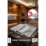 Ellesill 3'lü ithal Mikrofiber Sihirli Bez Seti Cam Mutfak Ve Temizlik Bezi 40x40