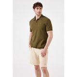 Ellesse % 100 Pamuk Regular Fit Düğmeli Polo Yaka T Shirt Erkek Polo Yaka T Shirt 6SM5044 - Koyu Haki