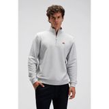 Ellesse EM580-GI Erkek Yarım Fermuarlı Gri Sweat-XL